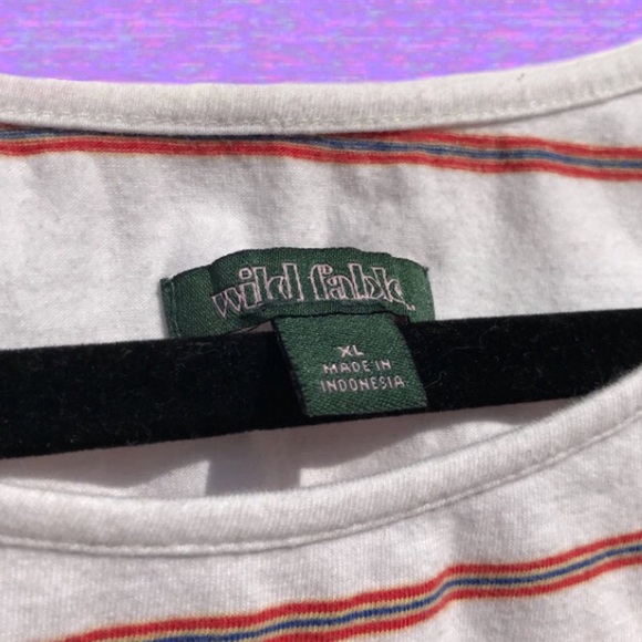 Cropped Striped Long Sleeve T-Shirt - Picture 2 of 2